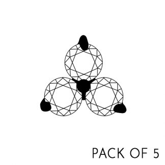 CZ Threadless Trio End  [pack of 5]